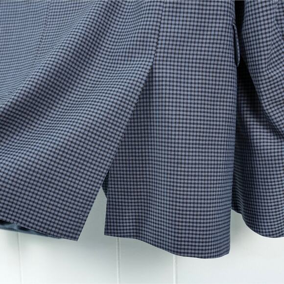 Kenneth Cole New York Sport Coat Blazer Suit Jacket Wool Blue Checked 42L EUC - Picture 12 of 16